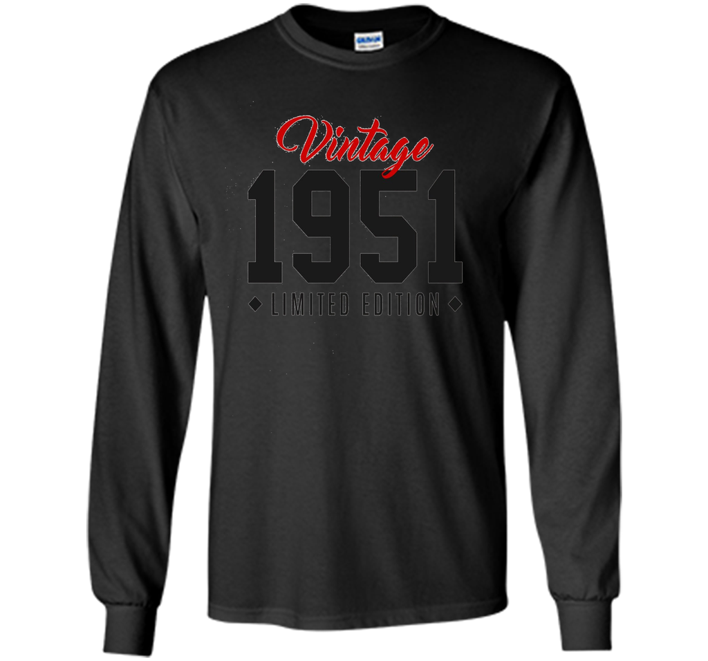 65th Birthday Gift T-Shirt Vintage 1951 Limited Edition Red