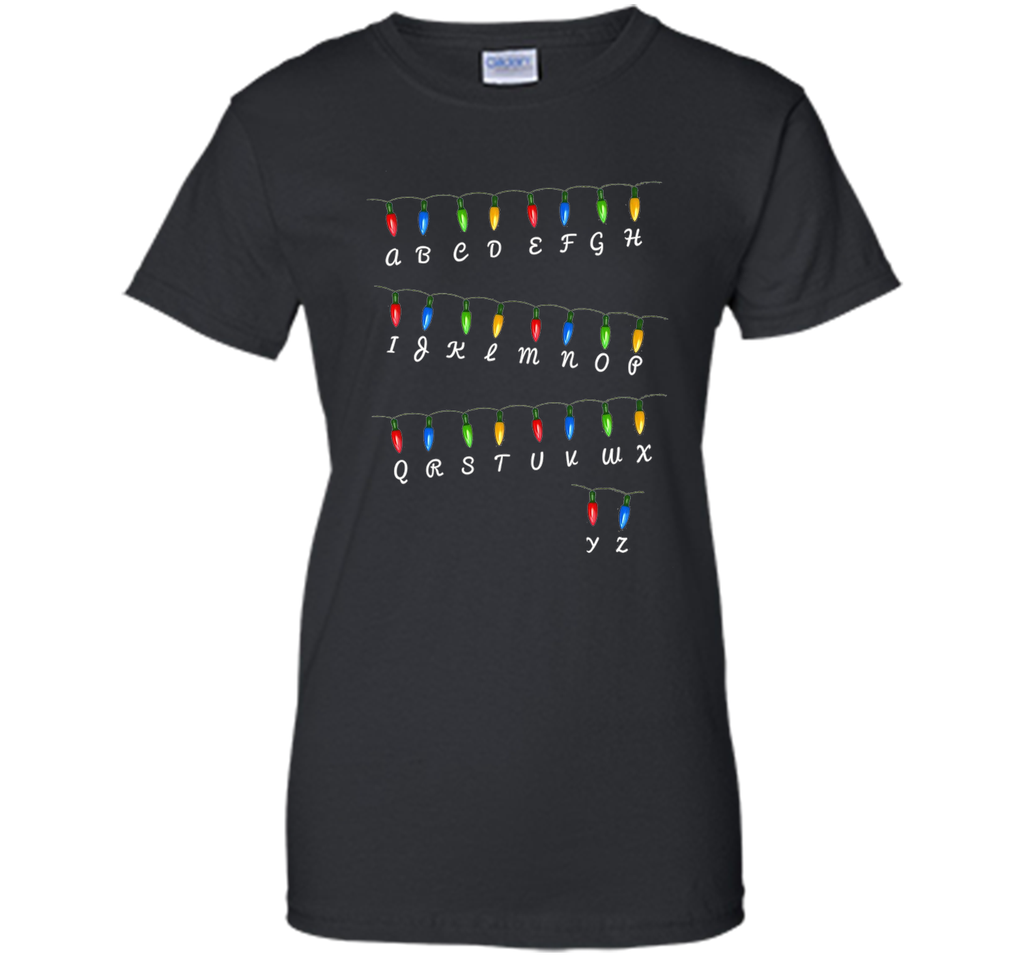 Weird Christmas Alphabet Tree Lights Holiday T-Shirt