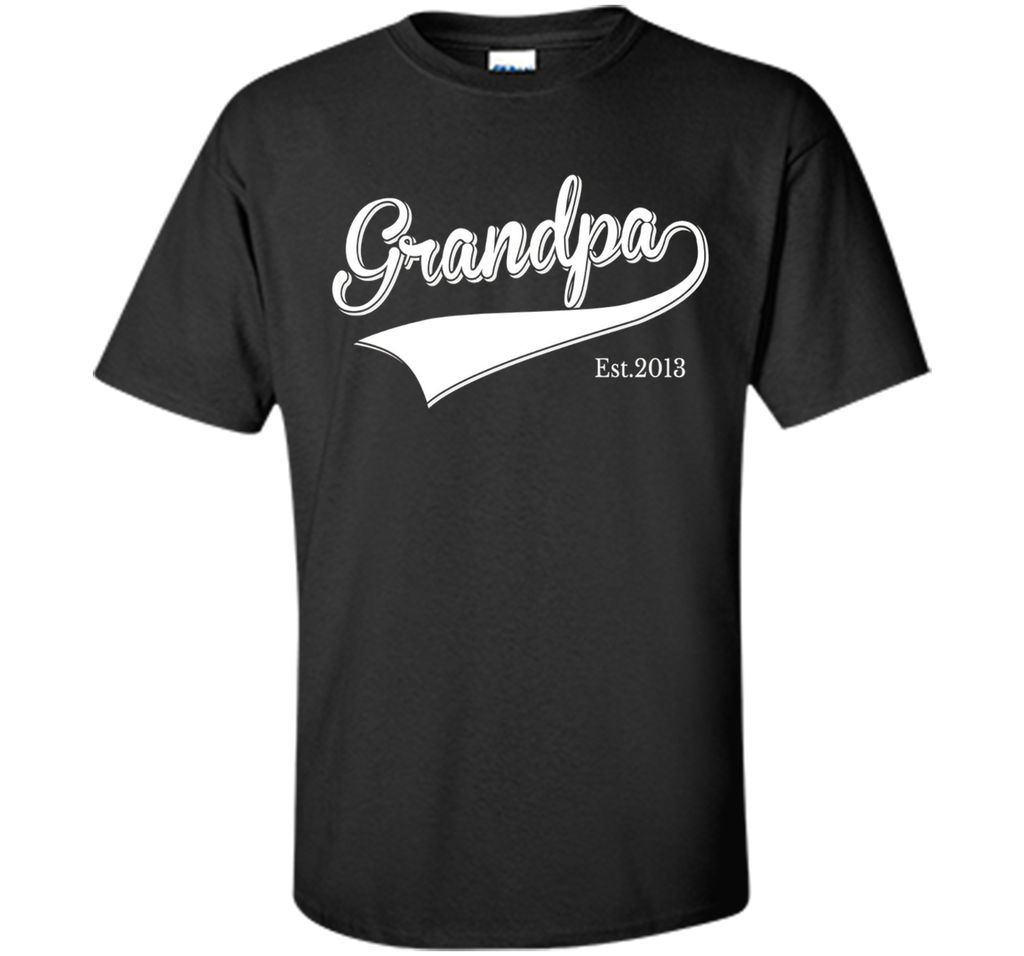 Men's Grandpa Est 2013 Father's Day T-Shirt New Grandpa dad Shirts