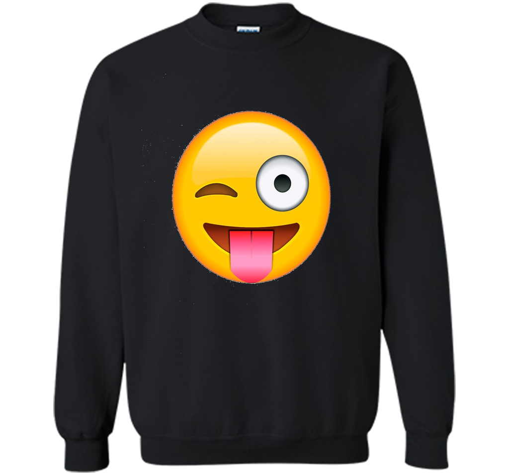 Face Emoticon Tongue Out Emoji with Winking Eye T-shirt