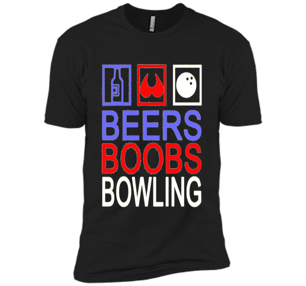 Funny Bowling Shirt - Beers Boobs Bowling Shirt