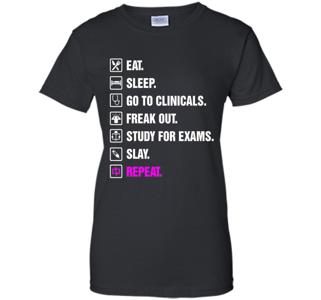 Funny Nurse Shirt Slay RN LPN Clinicals Nursing School