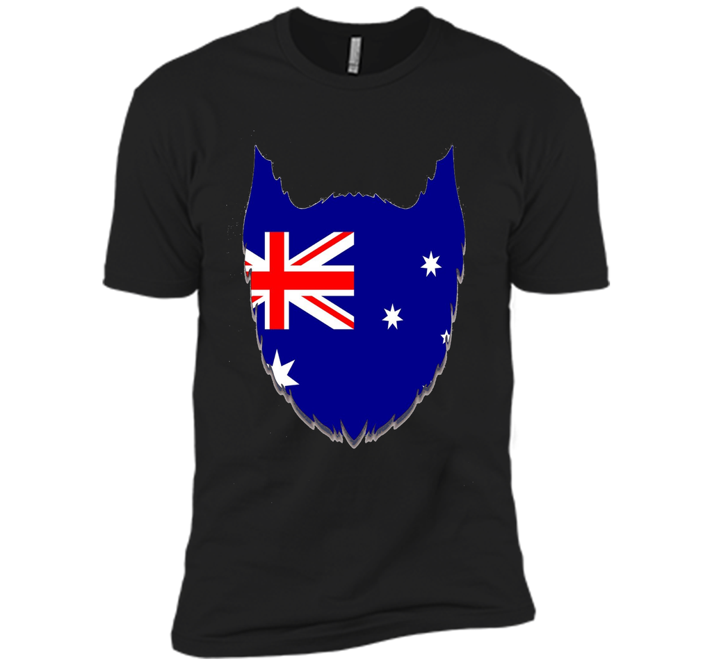 FUNNY AUSTRALIAN BEARD T-SHIRT Proud Australia Flag Gift
