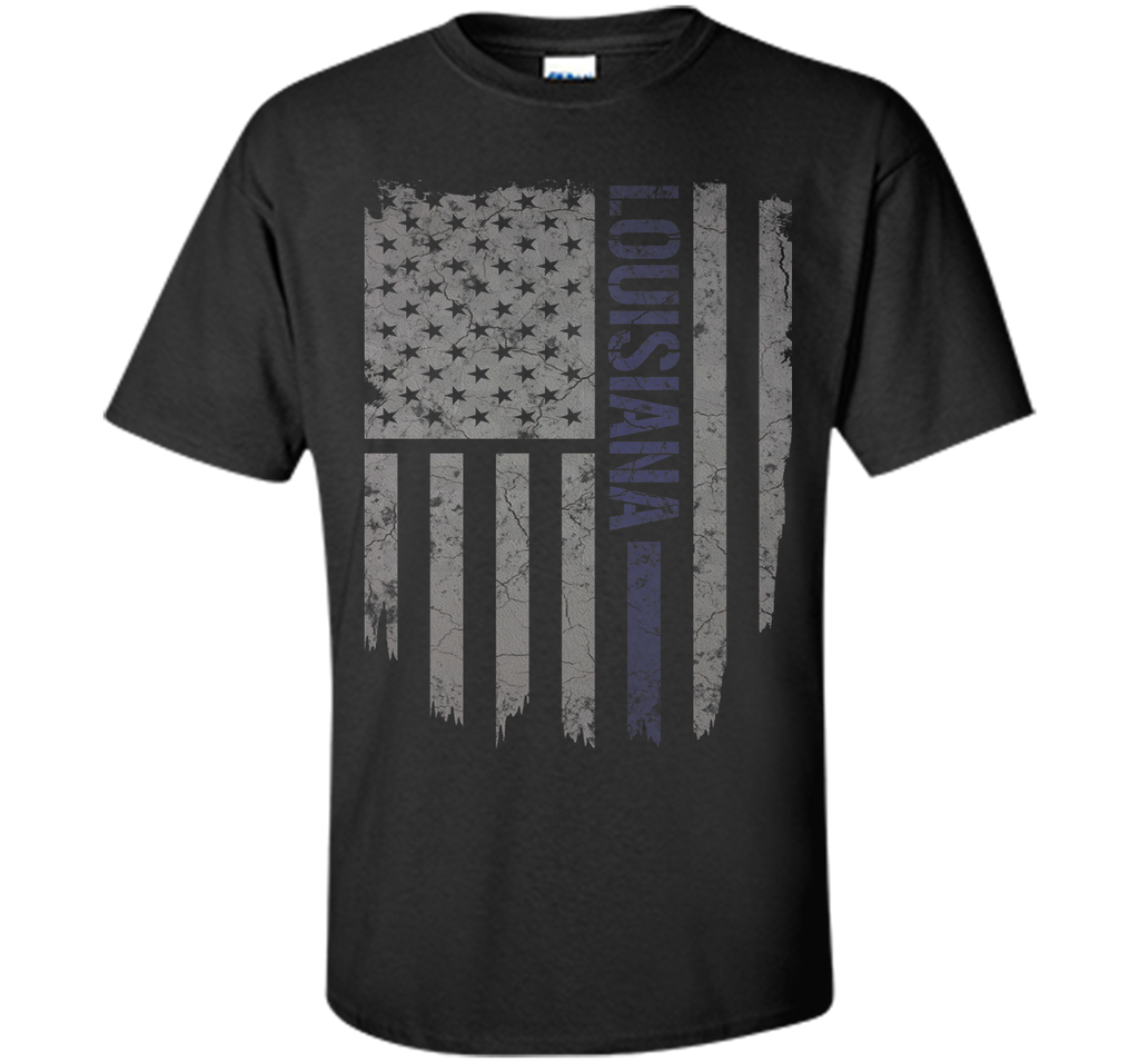 Louisiana Thin Blue Line American Flag T-Shirt T-Shirt