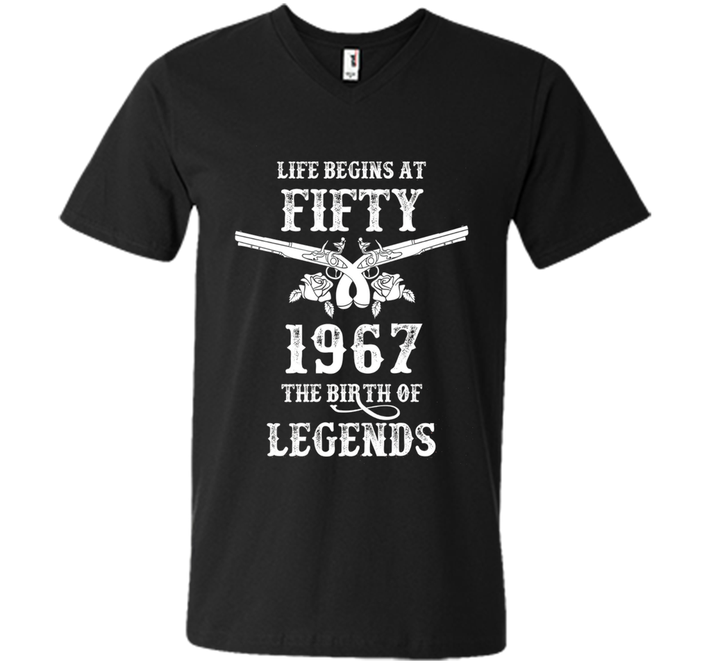 Vintage Life Begins At Fifty T-Shirt 50th Birthday Gift