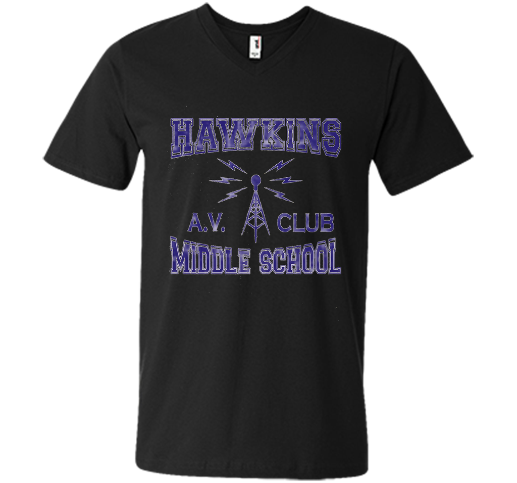 Hawkins Middle School AV Club Distressed T-Shirt