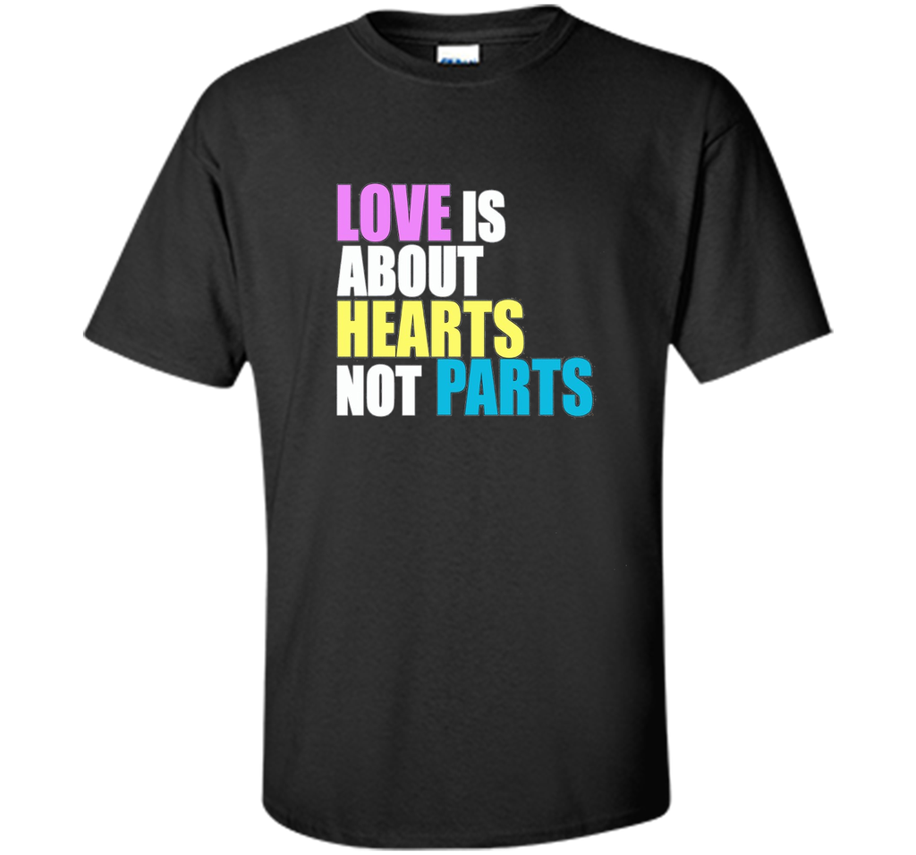 Love is about Hearts Not Parts, LGBT Pride Equality T-Shirt