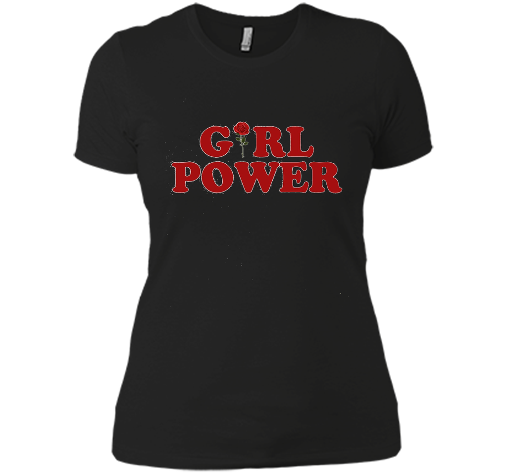 Girl Power T-Shirt Girl Power Rose T-Shirt Women shirt