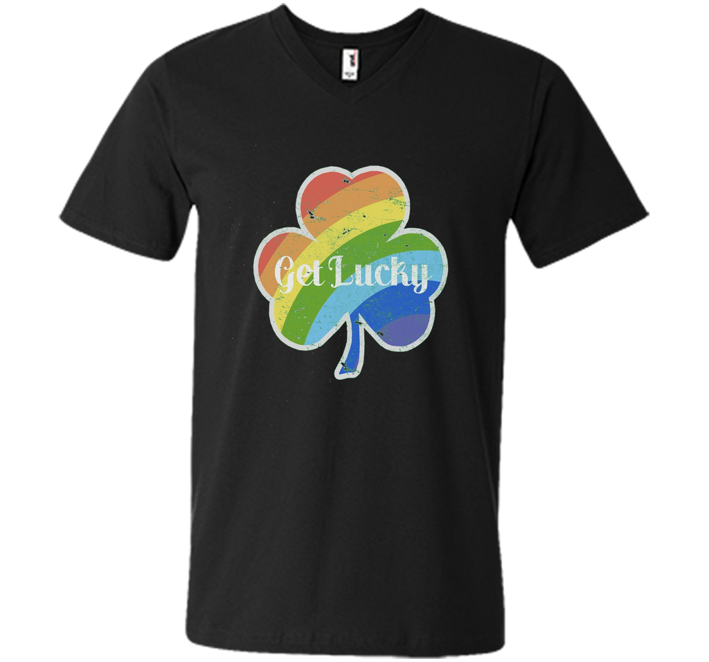 St Patrick's Gay Pride Rainbow Shamrock Tshirt | LGBT
