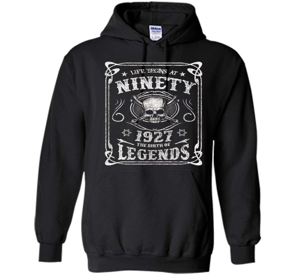 Life begins at 90 - 1927 - the birth of legends (v 2017) t-shirt