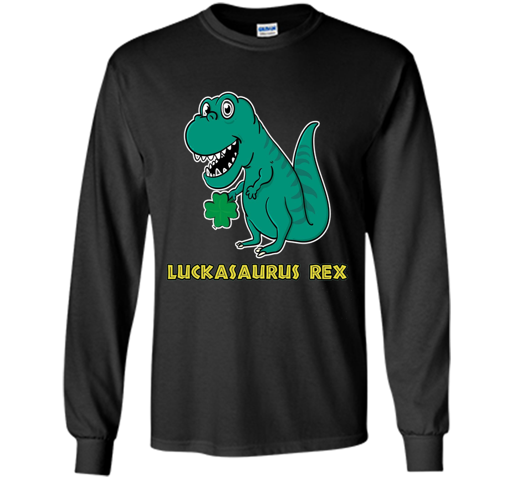 Luckasaurus Rex Dinosaur St.Patricks Day Shirt Kids ALL AGES