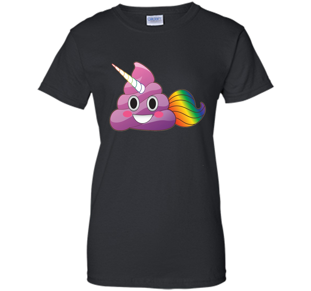 Cute Magical Unicorn Poop Emoji with Rainbow Tail  T-Shirt