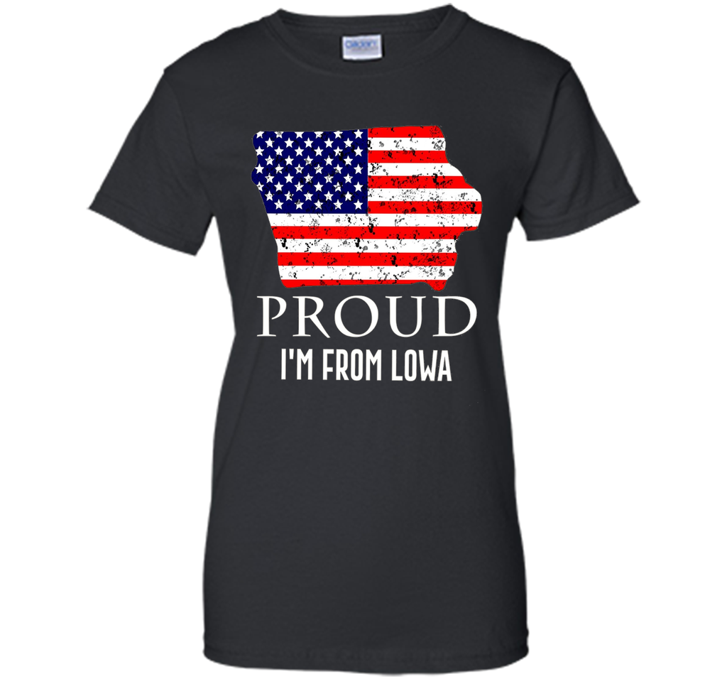 Proud of Lowa-US flag Independence day Tshirt