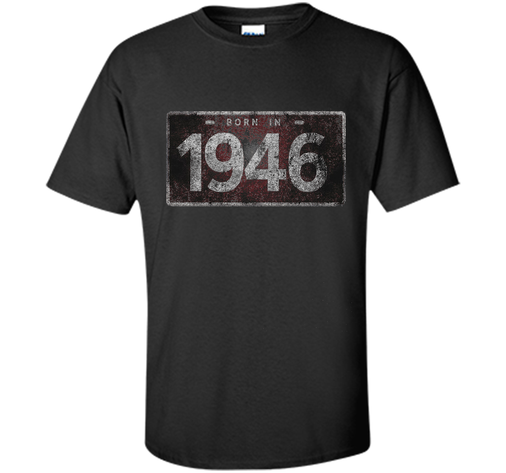 Men's 1946 License Plate 70th Birthday 70 Years Old Funny T-Shirt