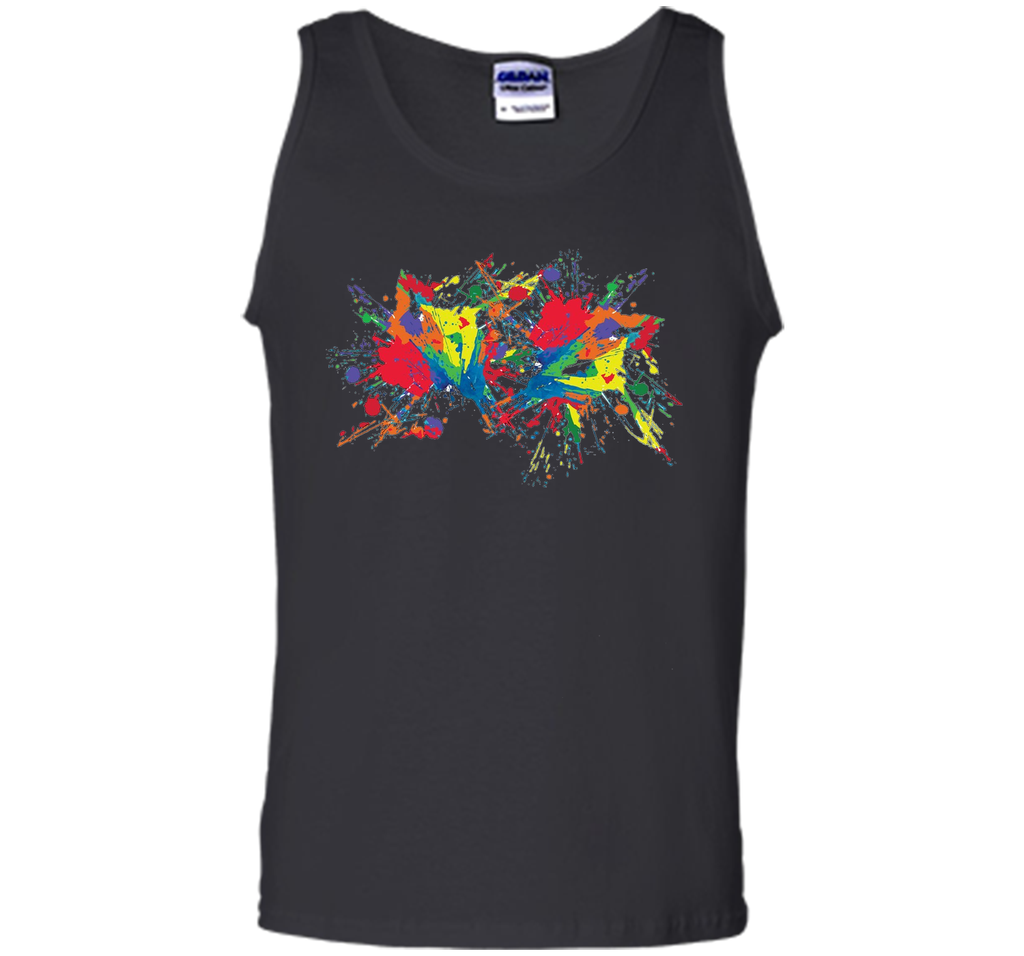 Rainbow Paint Splatter LGBT Gay Pride T-Shirt