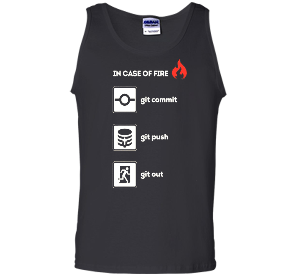 programmer shirt- In case of fire git commit push out