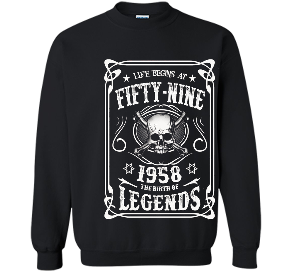 Life begins at 59 - 1958 - the birth of legends (v.2017) t-shirt