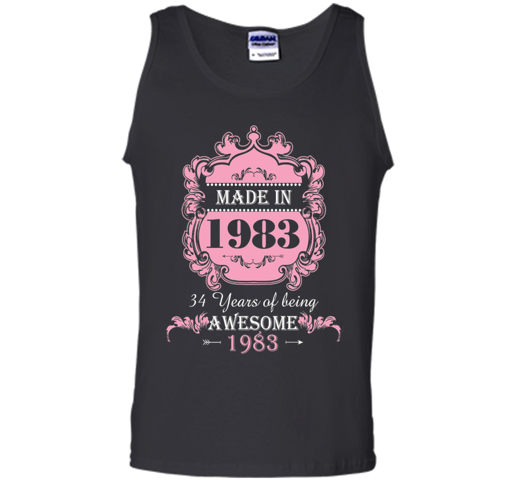 Made In 1983 T Shirt- 34 Years Old Shirt 34th Birthday Gift