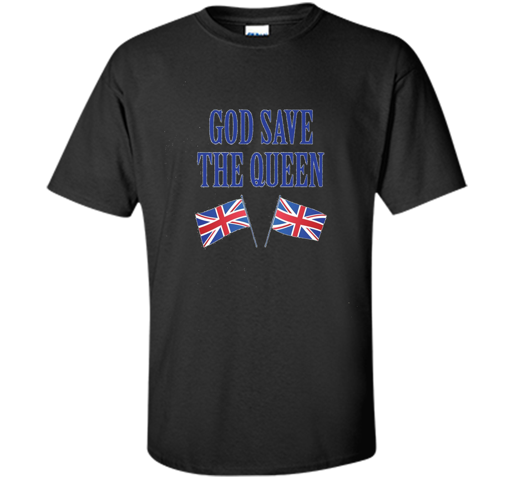 God Save The Queen with Union Jack flags
