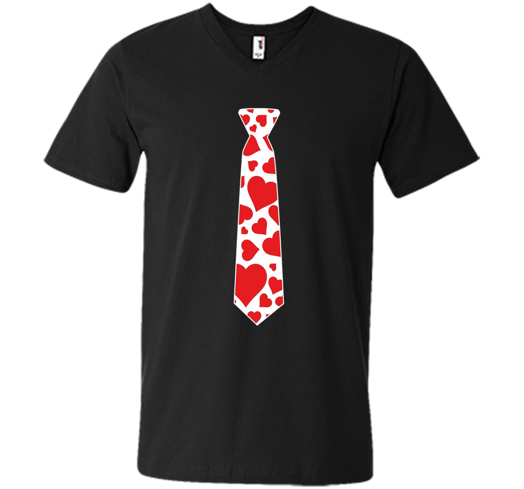 Valentine's Day Hearts Neck Tie T-Shirt For Kids & Adults