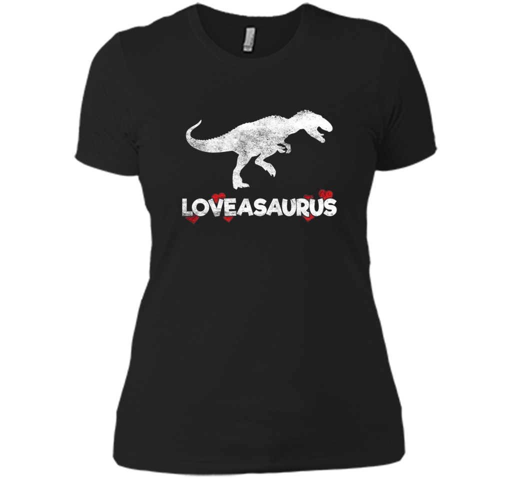 Loveasaurus Dinosaur Heart Valentines Day T-Shirt Boys Girls