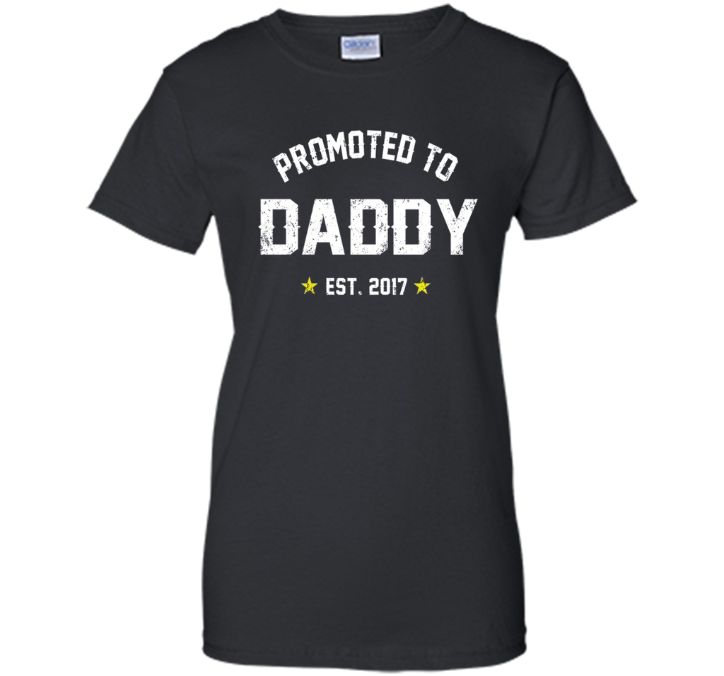 Men's Promoted To Daddy Shirt: Gift For New Dad Est. 2017 T-Shirt