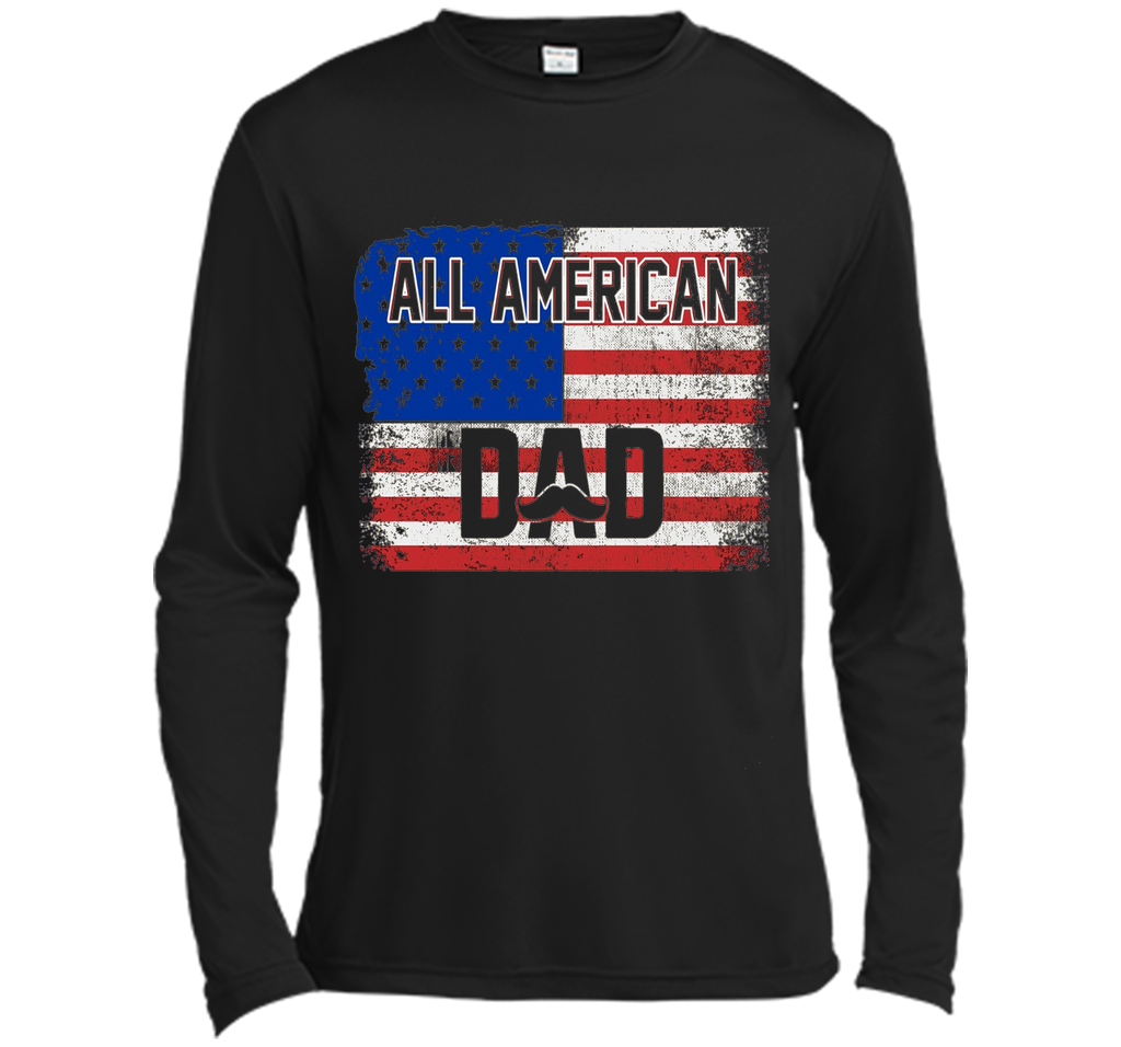 All American Dad American Flag T-Shirt Father's Day Shirt